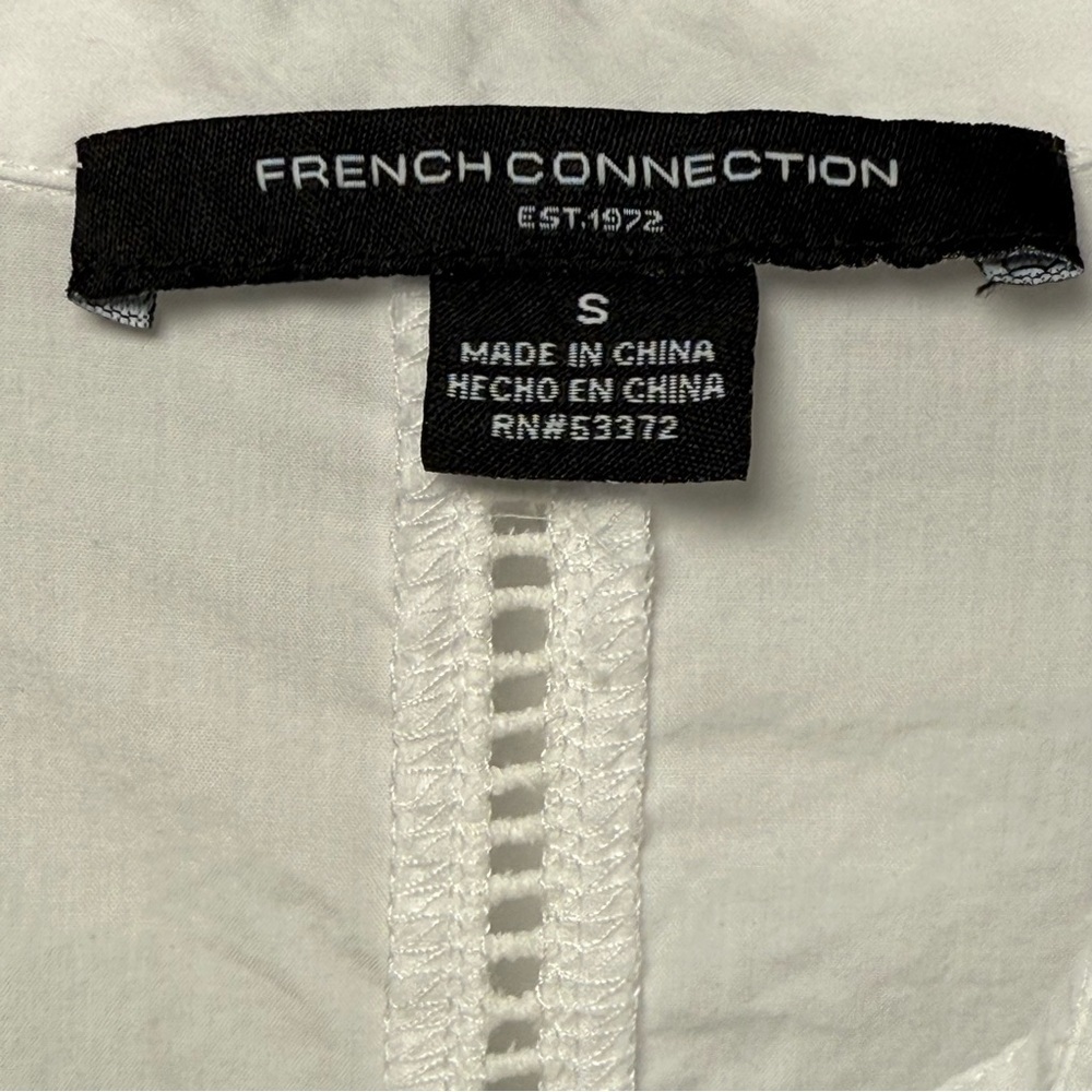 French Connection White Button Down Size Small - image 2